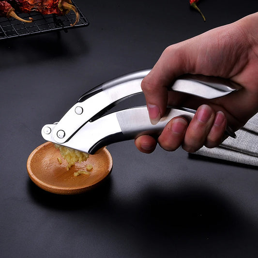 Stainless Steel Garlic Press Household Gadget Vegetable Fruit Tools Manual Food Processors Crusher for Kitchen Accessories