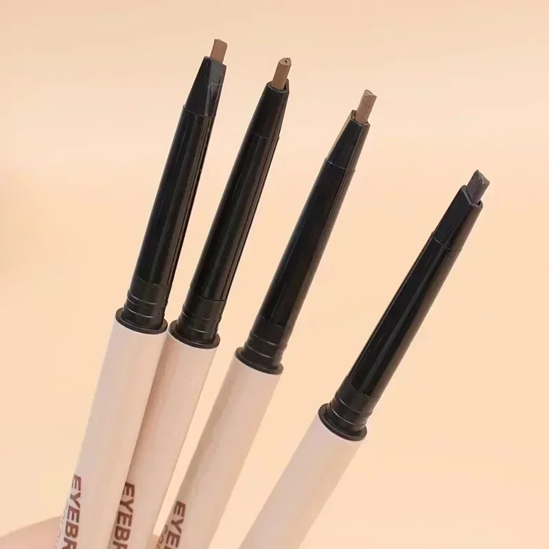 Waterproof Matte Eyebrow Pen Makeup Double Head Lasting Black Brown Grey Non-Smudged Eye Brow Pencil Tint with Brush Cosmetics