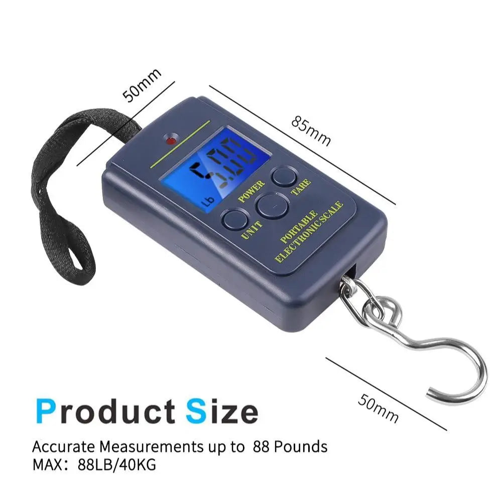Kitchen Scales Weight Scale Portable Digital LCD Scale 40kg Electronic Luggage Hanging Suitcase Travel Bag Weight Balance Tool
