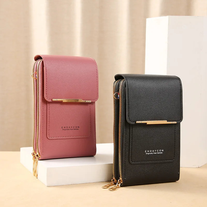 Buylor Women's Handbag Touch Screen Cell Phone Purse Shoulder Bag Female Cheap Small Wallet Soft Leather Crossbody сумка женская