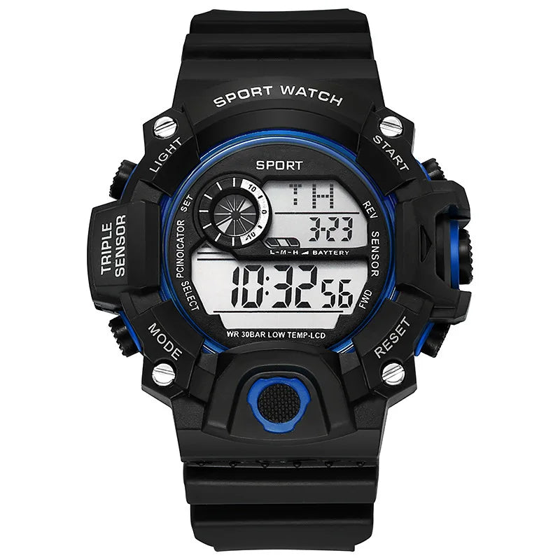UTHAI H117 Men's Watch Fashion Sports Electronic Wristwatch Large dial Multifunctional Waterproof Luminous Alarm Male's Bracelet