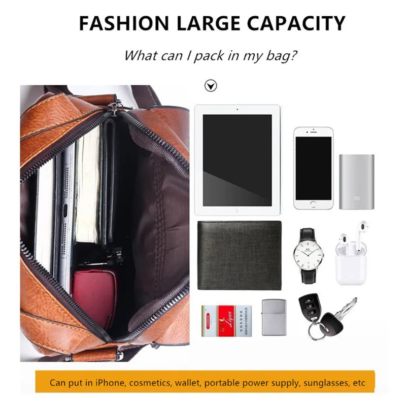 JEEP BULUO Crossbody Messenger Bags Business Casual Handbag Brand Shoulder New High Quality Leather For Men Business Casual Fash