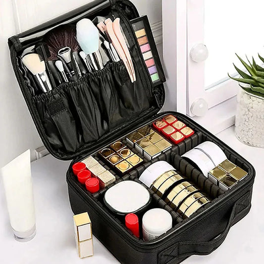 New Makeup Bag for Women Travel Waterproof Necessary Beauty Brush Embroidery Tool Storage Cosmetic Case Professional Makeup Box