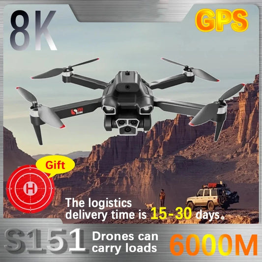 Ne S151 MAX Drone 8K High Definition Aerial Photography Dron 5G Obstacle Avoidance Remote Control Aircraft Optical Flow Quadcopt