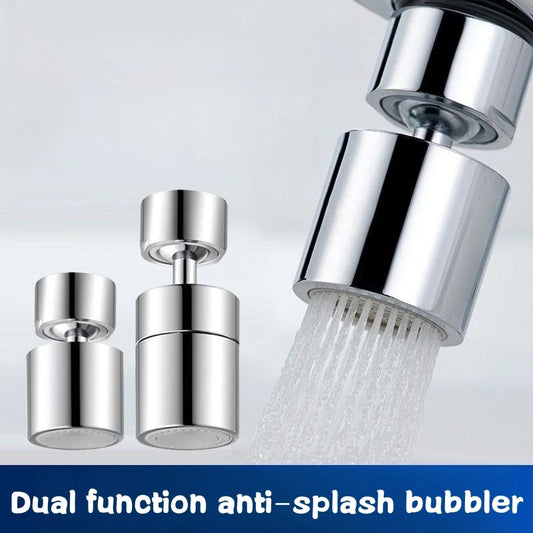 Dual Function Anti-splash Bubbler Kitchen Faucet Aerator 360 Degree Swivel Tap Water Diffuser Bathroom Water Filter Nozzle Mixer