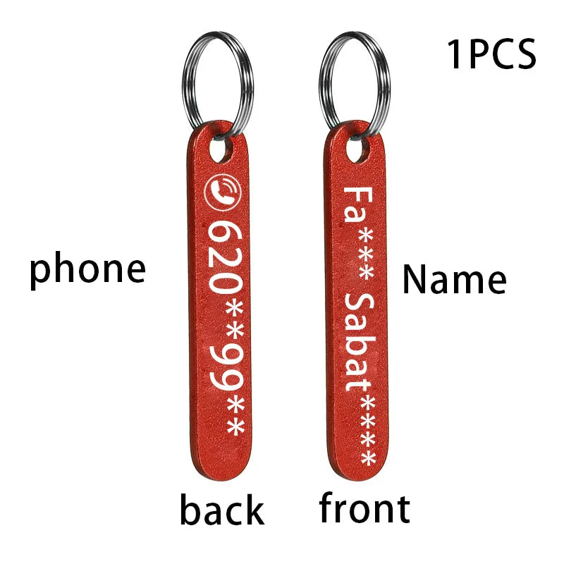 Fashion Custom Keychain Personalized Keychain Name Phone Number  Gift for  Anti-lost  Keyring Keychain Accessories