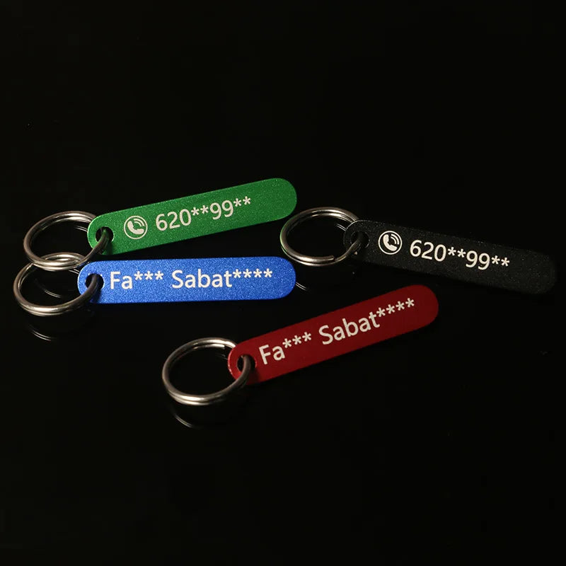 Fashion Custom Keychain Personalized Keychain Name Phone Number  Gift for  Anti-lost  Keyring Keychain Accessories