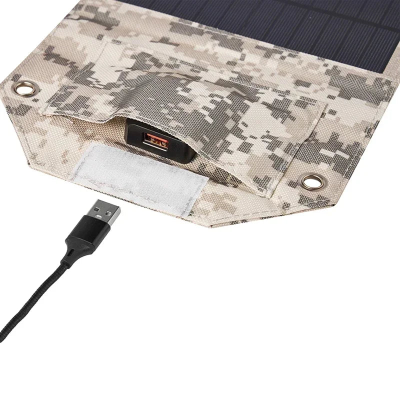 100W/80W/60W Foldable Solar Panel USB 5V Solar Charger Portable Solar Cell Outdoor Phone Power Bank for Camping Hiking + Cable