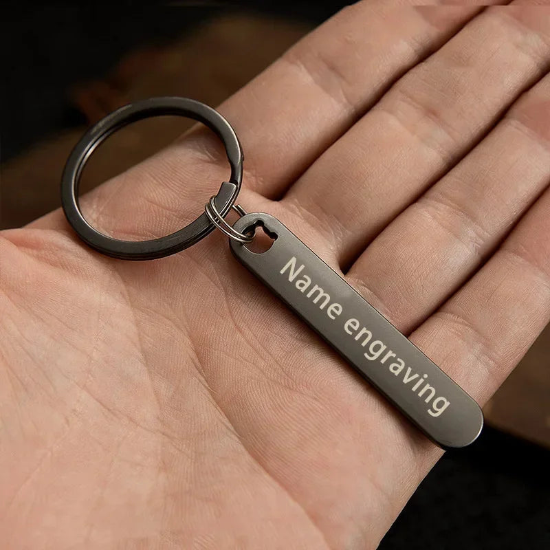Keychain  Personalized Customized  Keyring for Car Phone Number  Name Gift for Boyfriend Key Chain Car Keychain Personalized