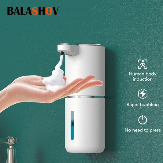 Automatic Soap Foam Dispenser Inductive Hand Wash Machine Intelligent Sensing Paste on The Wall Panels for Bathroom Kitchen Home