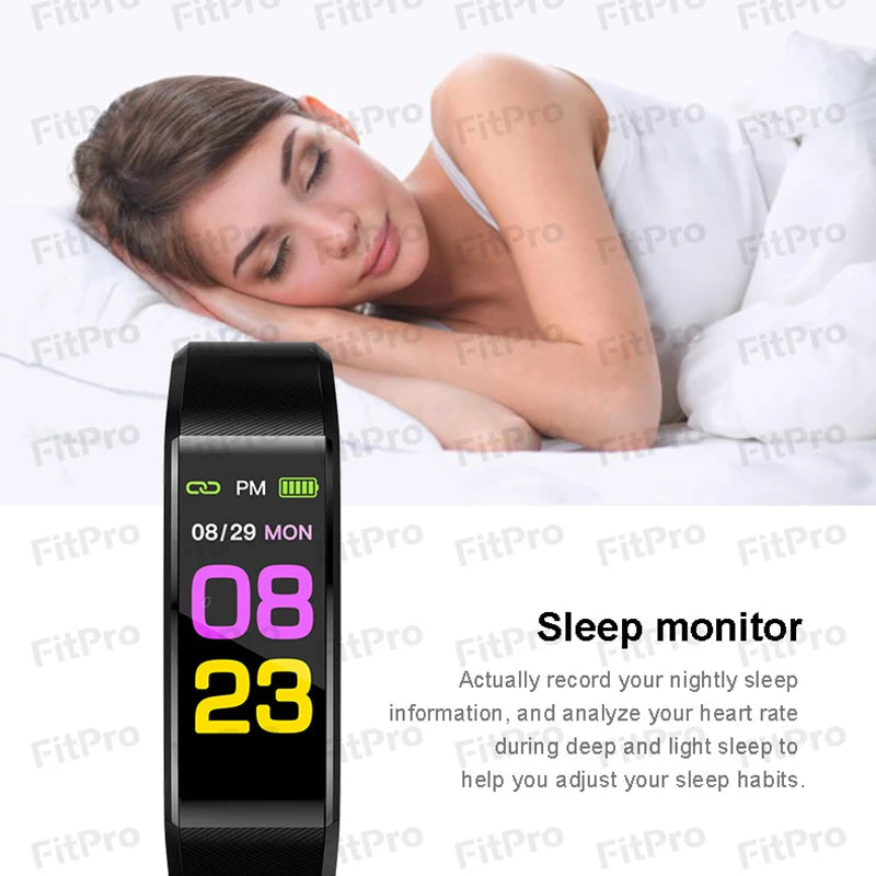 Plus Smart Watch Men Fitness Tracker For Xiaomi Huawei 115 Women  Heart Rate Blood Pressure Monitor Sport Waterproof Smartwatch