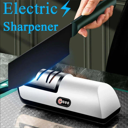 USB Electric Knife Sharpener Automatic Adjustable Rechargable Kitchen Knives Scissor Home Fast Sharpening Kitchen Tools Grinder