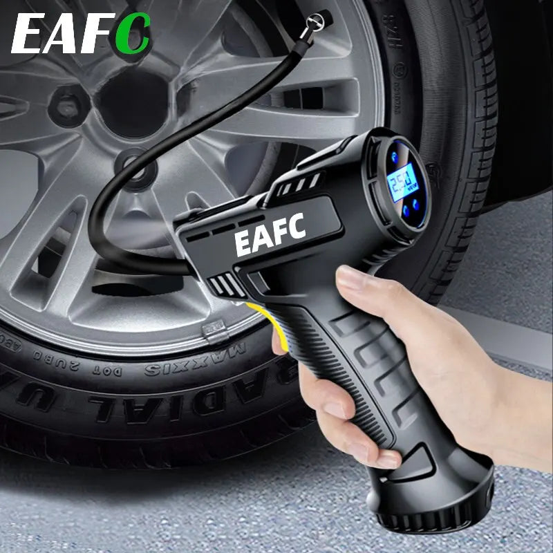 120W Handheld Air Compressor Wireless/Wired Inflatable Pump Portable Air Pump Tire Inflator Digital for Car Bicycle Balls