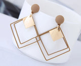 Simple and versatile long geometric earrings