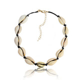 Bohemian cowrie shell necklace for women