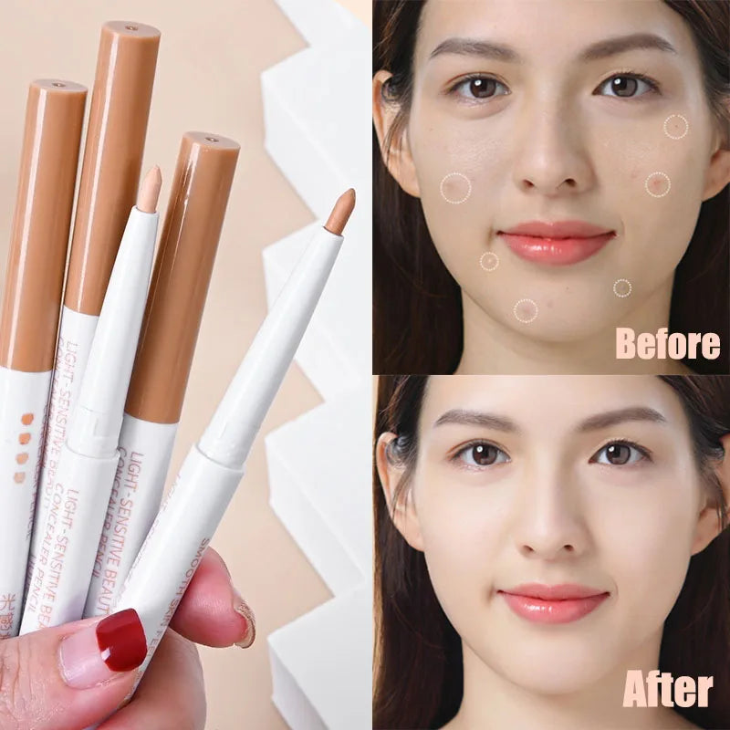 Full Cover Concealer Pencil - Waterproof Spot and Blemish Concealer, Foundation, Eyebrow Contouring Makeup Tool.