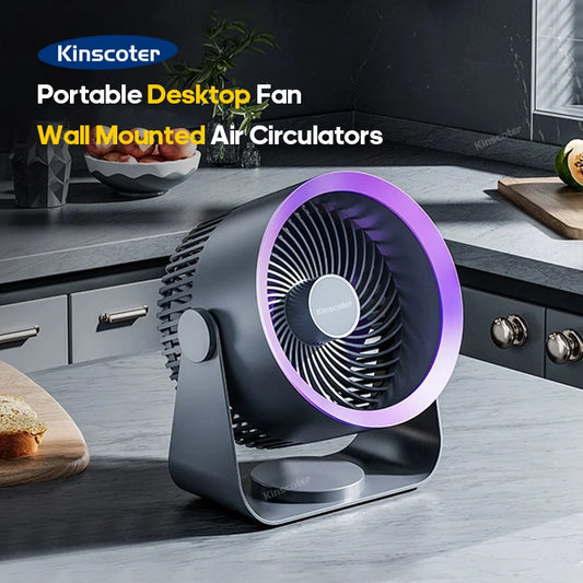 KINSCOTER Multifunctional Electric Fan Circulator Wireless Portable Home Quiet Ventilator Desktop Wall Ceiling Fan Air Cooler