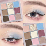 Nine-colour clear acrylic eyeshadow palette | anti-aging,blush,cleanser,conditioner,exfoliator,eyeshadow,foundation,hair care,hair styling,lipstick,makeup,mascara,moisturizer,nail polish,organic beauty,serum,shampoo,Skincare,sunscreen