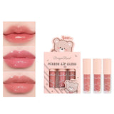 3pcs Moisturizing Mirror Lip Gloss Lipstick Set - Glitter Crystal Jelly Clear Pearlescent Water Glossy Lip Glaze Cosmetics