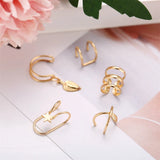 Non-piercing gold metal ear clips