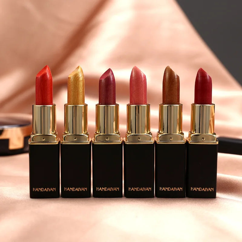 Waterproof glossy pink lipstick in 9 colors