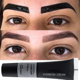 A semi-permanent, sweat-resistant eyebrow gel