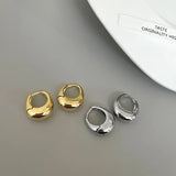 Simple gold-tone silver earrings for women