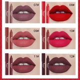 Nude Lipstick Pencil - 12 Colors, Waterproof