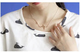 Elegant Vintage Heart Necklace with ECG Pulse Charm - Lightning Necklace for Women