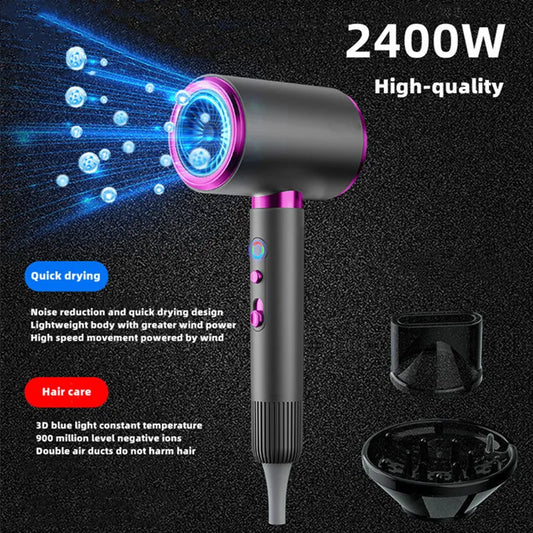 Manufacturer's Direct Selling High-Speed Hair Dryer 2400w High-Power Negative Ion Blue Light Hair Care Home Hair Salon Hair Drye