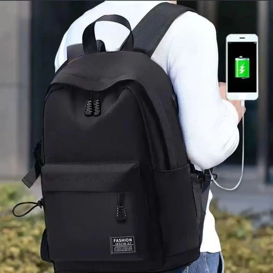 Trendy Men's Minimalist Backpack Versatile Backpack Large Capacity School Student Computer Travel Bag Washable Unisex Backpack