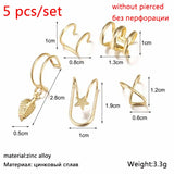 Non-piercing gold metal ear clips