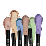 Waterproof Pearlescent Eyeshadow Pencil Stick with 16 Lasting Glitter Shades for Eye Makeup and Eyeliner.