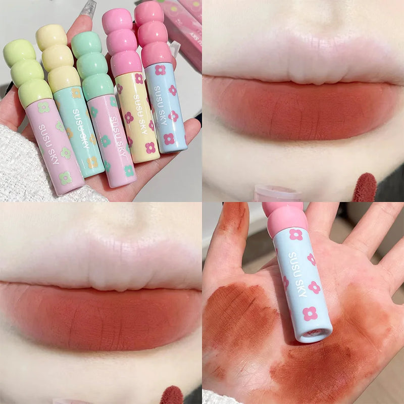 Candy Fruit Clay Milk Mist Velvet Matte Lip Gloss | anti-aging,beauty tools,blush,body lotion,brow gel,cleanser,conditioner,cruelty-free,exfoliator,eyeshadow,face mask,foundation,fragrance,hair care,hair styling,highlighter,lip balm.,lipstick,makeup,makeu