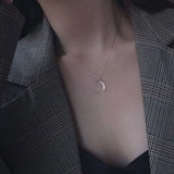 Luxury moon necklace for women gift 2024.