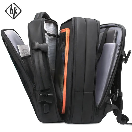 HK Business Backpack for Men Waterproof Anti-Theft 15.6” Laptop Backpack Casual Large Capacity Expandable Travel Bag Short Trip
