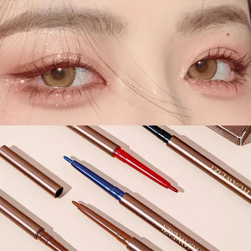 Red Waterproof Eyeliner Gel Pen - Long Lasting, Quick Drying, Smooth Matte Finish for Effortless Eye Makeup.