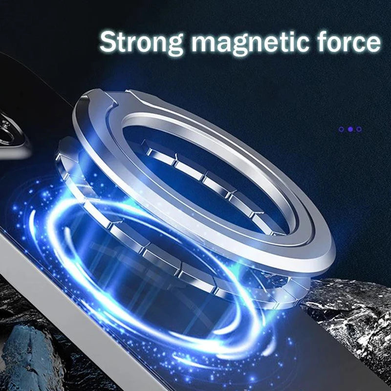 Magnetic Cell Phone Ring Holder Mobile Phone Bracket  Removable Cell Phone Grip Kickstand  for iPhone MagSafe Samsung Xiaomi