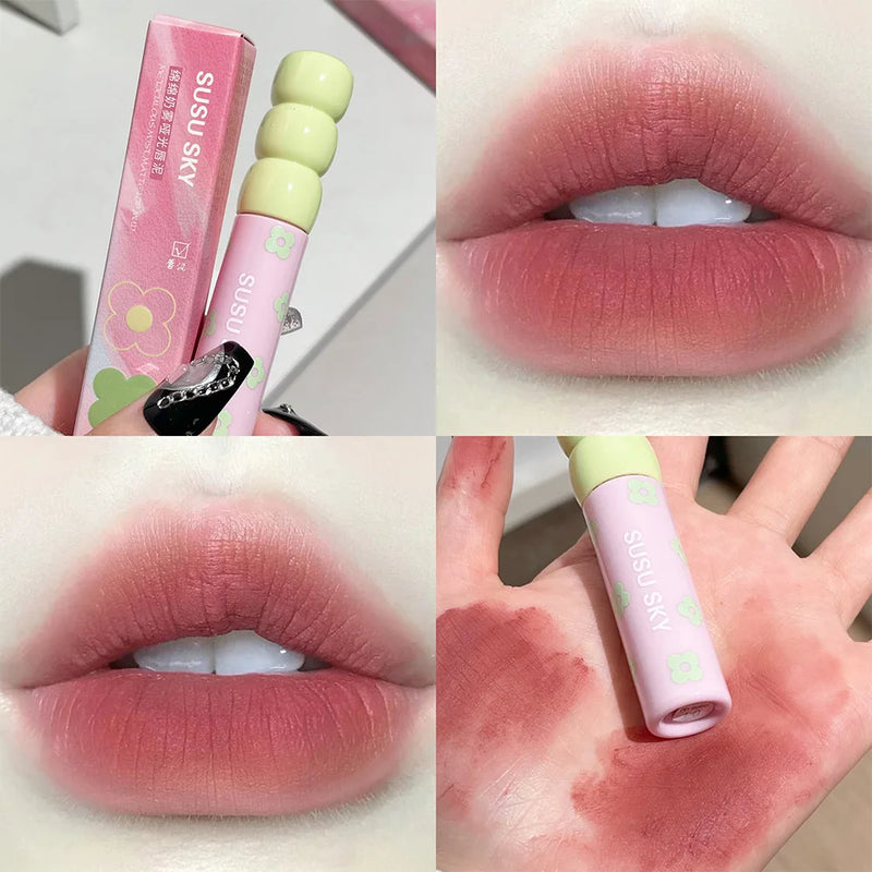 Candy Fruit Clay Milk Mist Velvet Matte Lip Gloss | anti-aging,beauty tools,blush,body lotion,brow gel,cleanser,conditioner,cruelty-free,exfoliator,eyeshadow,face mask,foundation,fragrance,hair care,hair styling,highlighter,lip balm.,lipstick,makeup,makeu